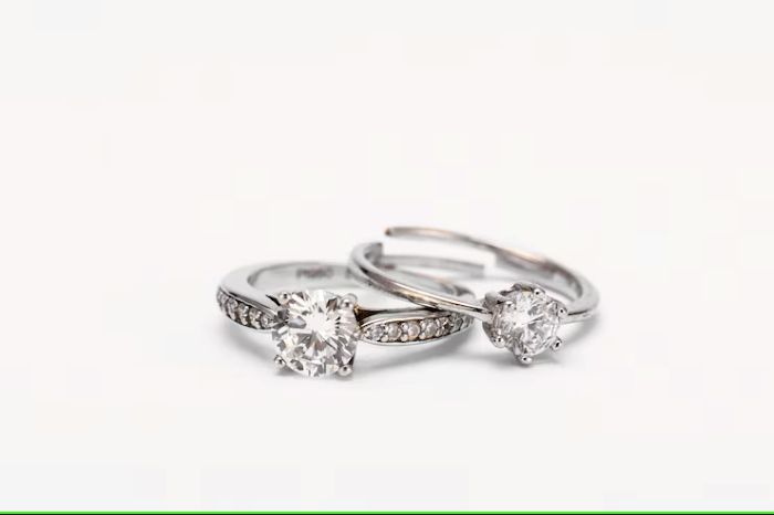 realistic faux diamond rings for engagement
